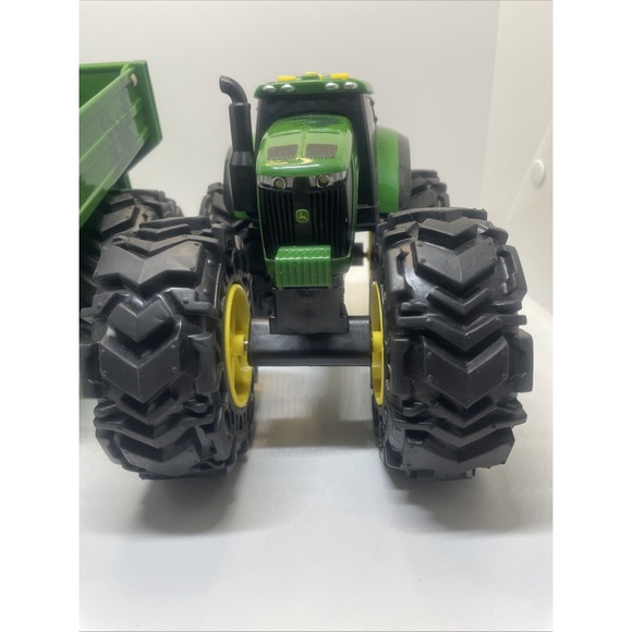 John Deere Kids Monster Treads Toy Tractor& Wagon & Lights & Sounds Not Tested - Picture 9 of 15